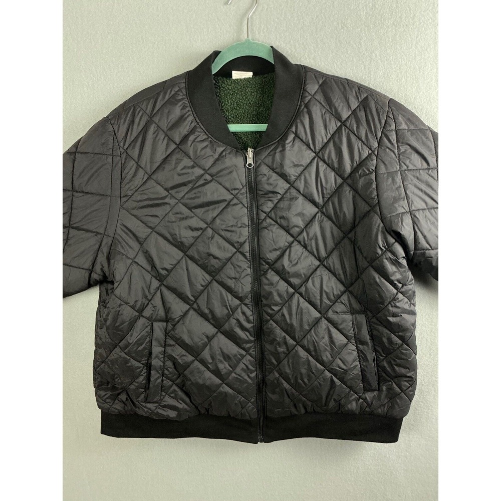ALYNED Jacket Women's 1X Quilted Bomber Jacket Sherpa Lined Plus Size‎